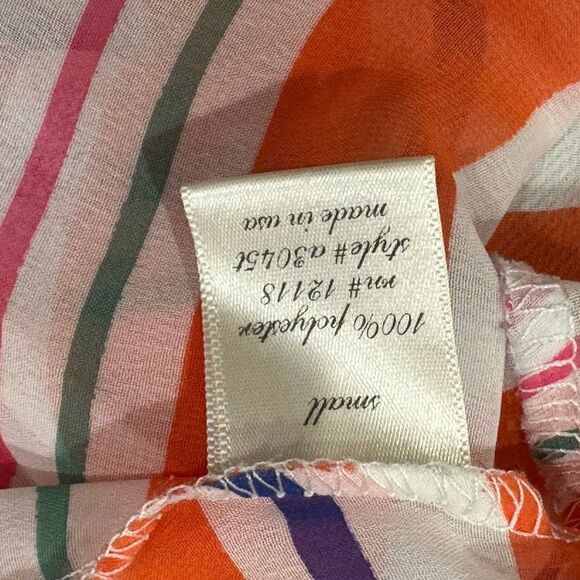 Anthropologie Birdcage Striped Semi Sheer Loose Tank Top Women’s Small - Picture 3 of 3